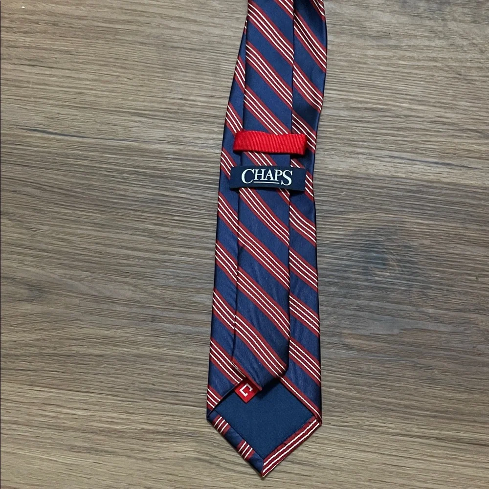 Chaps Navy and Red Striped Mens Tie